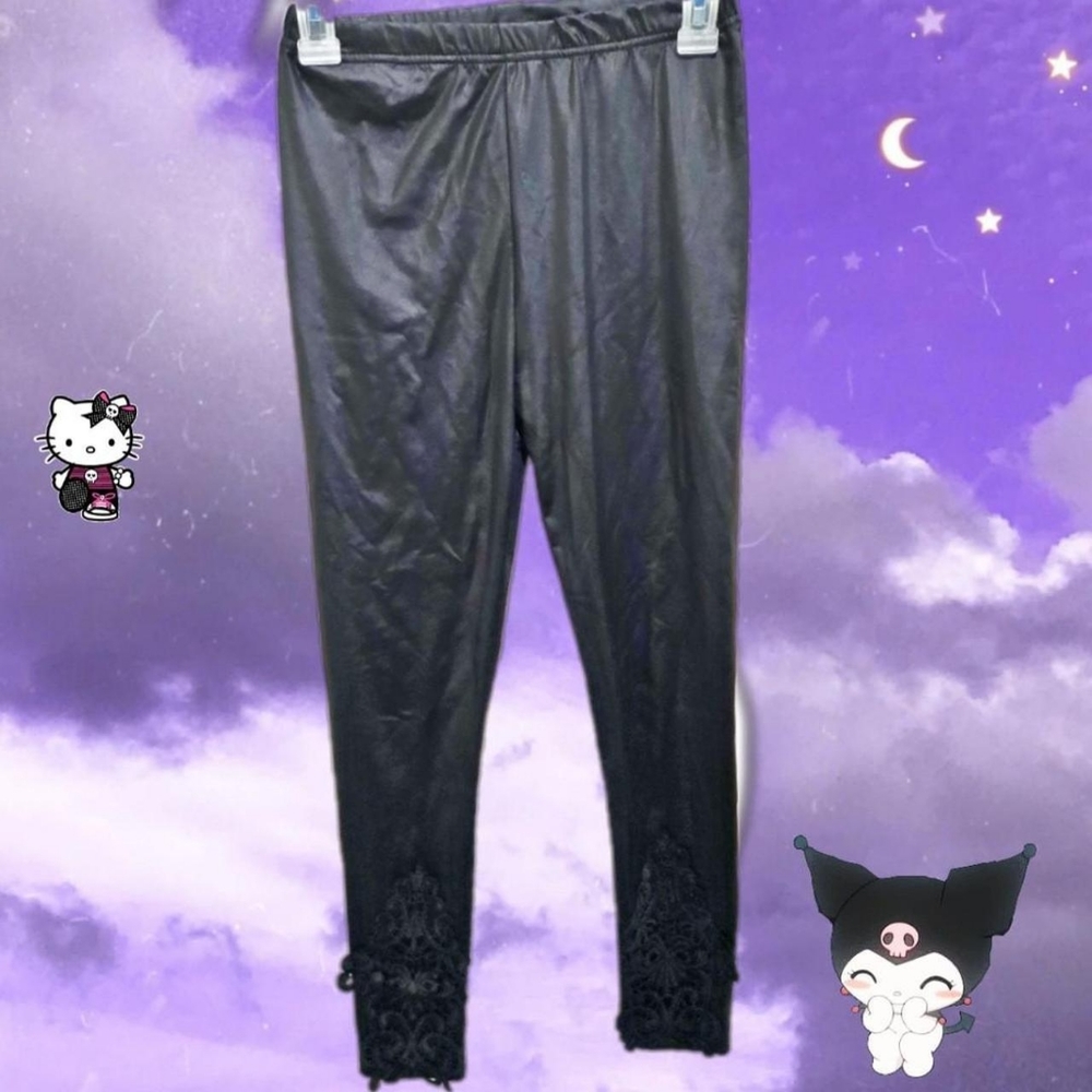 Black Goth Legging with Decor